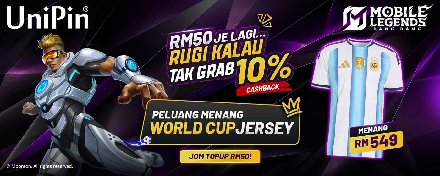 ⚽ Nak 10% cashback dan FREE jersey bola sempena World Cup 2026? 👀 🔥